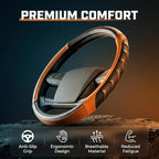 18 Inch Semi Truck Steering Wheel Cover for Freightliner Cascadia, Kenworth T680 T880, Peterbilt 579 & Volvo VNL – Heavy Duty Anti-Slip Leather Grip for Big Rig Class 8 Trucks – Brown
