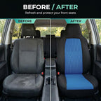 FH Group Automotive Car Seat Covers Blue Interior Front Seats Only Accessories High Back Combo Classic Cloth Car Seat Cover F