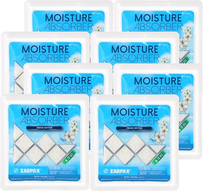Moisture Absorber Sachets Fresh Cotton 1.4 oz/40g - Remove Excess Moisture In Air & Odor - Desiccant Dehumidifier for
