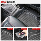Floor Mats for 2020-2025 2026 Ford Explorer 7 seat Accessories, Cargo Mat with Backrest Mat All Weather TPE Waterproof for Ford Explorer 7 Passenger Bench Seat ST Accessories 2025 2024 2023