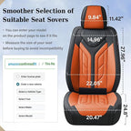 Coverado Car Seat Covers Full Set, Automotive Seat Covers Car Seat Protector Car Seat Cushion, Waterproof Leather Seat Covers