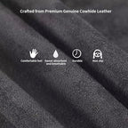 Suede Leather Steering Wheel Cover Wrap Kit - DIY Stitch-On for 18-19" Wheels, Superior Sweat Absorption & Non-Slip Grip, Comfortable & Durable Year-Round Upgrade