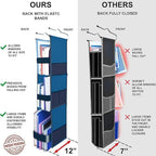 ABRA® 3 Shelf Hanging Locker Organizer for School, Gym, Work, Storage | Wide Shelves 6.5”x 9”| Eco-Friendly Fabric Healthy fo