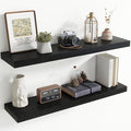 40 Inch Floating Shelves for Wall, 8 Inch Deep Floating Shelf for Storage & Display, Rustic Wall Mounted Shelf with Invisible