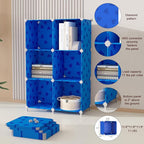 UNKU Cube Storage Organizer, 6 Cube Closet Organizer Storage Shelves, DIY Stackable Bookcase, Clothes Organizer Shelf for Clo