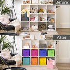 GRANNY SAYS 11 Inch Cube Storage Bins, Colorful Cube Storage Organizer, Fabric Storage Bins, Storage Cubes for Shelves, Close