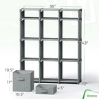 Cube Storage Organizer with Storage Bins Included - The Perfect Closet Organizers and Storage Solution. Includes 12 Storage C