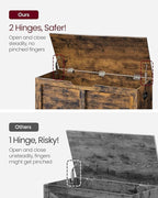 VASAGLE Storage Chest, Storage Bench with 2 Safety Hinges, Farmhouse Style, 15.7 x 39.4 x 18.1 Inches, for Entryway, Bedroom,