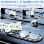 LivTee Multifunction Car Anti-Slip Mat, 360° Rotatable Multifunctional Car Dashboard Mobile Phone Holder with Temporary Parki