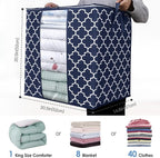 WISELIFE Storage Bags 8 Pack/100L Large Blanket Clothes Organization and Storage Containers for Comforters,Bedding, Foldable 