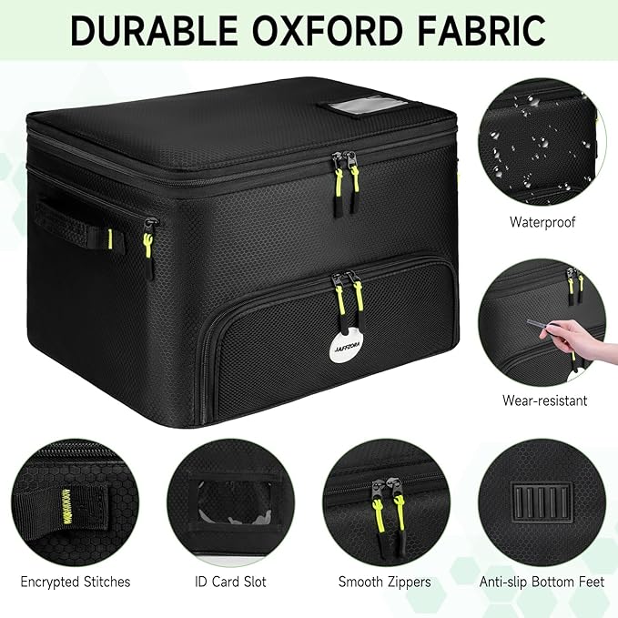 Golf Trunk Organizer, 2 Layers Golf Accessories Bag for Men, Waterproof Car Golf Storage Organizer with Compartment for 2