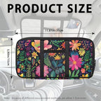 Pink Floral Car Sun Visor Organizer, Multi-Pocket Visor Organizer Storage Pouch for Cars, SUVs & Trucks with Velcro Straps Fashion Auto Accessories for Cars Interior Women