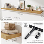 Fun Memories 72 Inch Fireplace Mantel Shelf, 10 Inch Deep Shelves for Display & Wall Storage, Rustic Wood Wall Shelf, Extra L