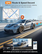 360° View 4K 4 Channel Dash Cam Front and Rear Inside Left Right, Built-in GPS, 5.8GHz WiFi, Car Dash Camera for Cars with Ap