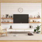 Vivelove Solid Wood Floating Shelves 36 Inches Long, 8”Deep x 1.4” Thick Wall Shelves for Bathroom, Living Room, Kitchen, Bed
