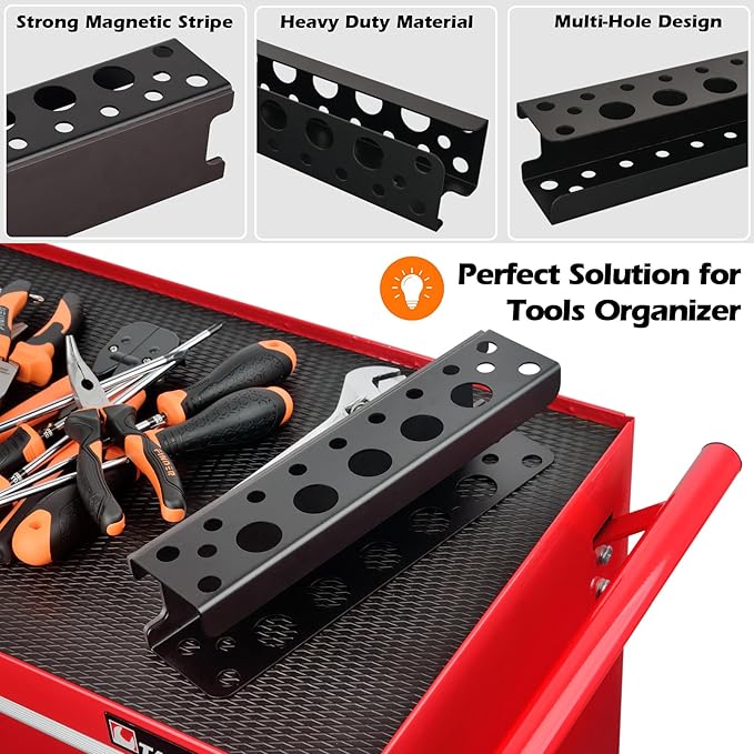 MUTUACTOR Screwdriver Organizer Rack Heavy Duty,Magnetic Mount Screwdriver Holder Plier Organizer,Magnetic Tool Holder Storag
