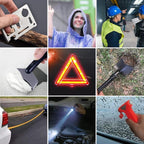 AUTODECO 98 PCS Roadside Car Emergency Assistance Kit with Portable Air Compressor Jumper Cables Safety Hammer All in One Pli