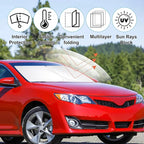 Front Windshield Sun Shade Foldable Car Front Window Sun Shade Windshield Shade Custom Fit for 2012-2017 Toyota Camry Block UV Rays Heat Keep Car Cooler