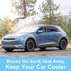 Front Windshield Sun Shade Foldable Car Front Window Sun Shade Windshield Shade Custom Fit for 2022-2025 2026 Hyundai Ioniq 5 Block UV Rays Accessories Heat Keep Cooler
