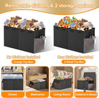 Large Toy Box Chest, Collapsible Sturdy Toy Storage Organizer Boxes Bins Baskets Dinosaur Kids Toy Chest Bin with Lids for Bo