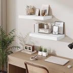 Fun Memories 24 Inch Floating Shelves Wall-Mounted, 12 Inch Deep Wall Shelves, 24 x 12 Floating Shelf, Deep Storage Shelf for