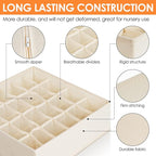 Criusia 6 Pack Sock Underwear Drawer Organizer Dividers, 58 Cell Foldable Fabric Dresser Closet Organizers and Storage Bins f