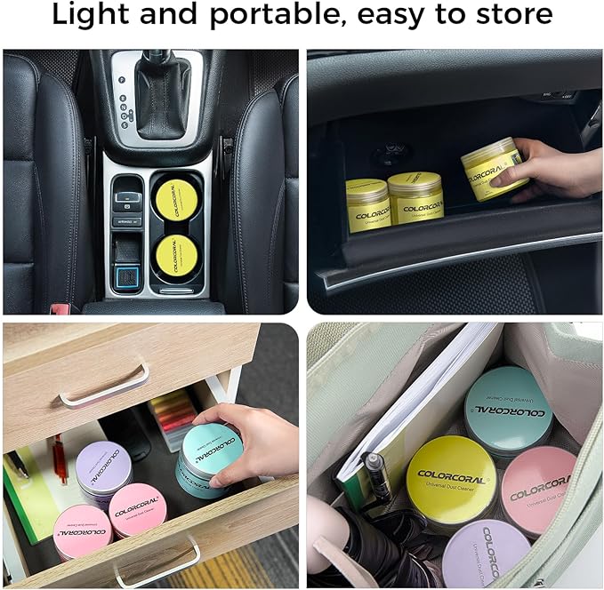 COLORCORAL 480g Cleaning Gel Universal Dust Cleaner for Car Vent Keyboard Cleaning Detailing Slime Putty Cleaning Kit Car Acc