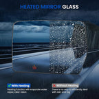 Driver Left Side Heated Mirror Glass 4L3Z-17K707-DB 4L3Z17K707DB Compatible With Ford F150 2004-2014, Driver Left Exterior Side Rearview Mirror Glass with Rear Holder & Backing Plate