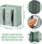 VENO 2-4 Pack Reusable Grocery shopping Bags, Medium Tote Bag w/Handle Hard Bottom, Heavy Duty, Foldable Carrier