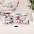 Sorbus Makeup Organizer With 18 Drawers, Acrylic Drawer Organizer for Makeup, Office Organization and Storage, Art Supplies, 