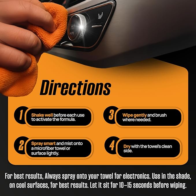 Magic Finish Interior Cleaning Spray (1 Gallon) – All-in-One Car Cleaner Spray for Seats, Dashboards & Consoles – Fast-Acting