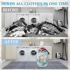 Blue Bear Pilot Laundry Hamper Balloon Collapsible Laundry Basket Portable Clothes Toy Storage Bin for Bathroom Bedroom Room 