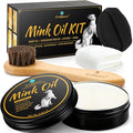Feilove 4-in-1 Mink Oil Leather Conditioner and Cleaner 3.52 oz - Premium Waterproof Formula for Boots and Shoes