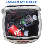 EPAuto Waterproof Car Trash Can with Lid and Storage Pockets, 2.5 Gallon Leakproof, Gray