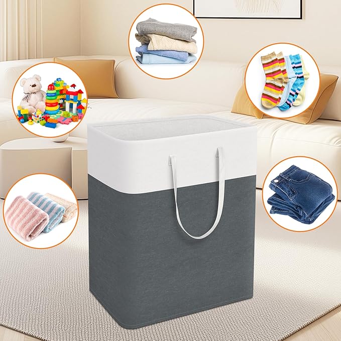 TasticTotes laundry basket 3-Pack, laundry hamper, Hamper with handles, collapsible laundry baskets, Waterproof dirty clothes