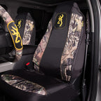 Browning Universal Front and Bench Seat Covers, Water Resistant for Car, Truck, and SUV , Pack of 2, Mossy Oak Break-Up Count