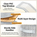 3 Pack Stackable Hat Organizer for Baseball Caps, Hat Storage with Clear Window Lid, Holds up to 45 Ball Cap Storage Organize