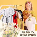 Winnie Wooden Baby Closet Dividers 8 Pcs Double-Sided, Baby Size Closet Dividers, Winnie Baby Stuff Winnie Nursery Decor Baby