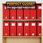 SpaceAid 12 Pack Bed Sheet Organizers and Storage, Foldable Organizer for Linen Closet, Set Folder Keeper With Window XL (Que
