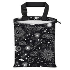 Car Trash Bag Large Hanging Can for Back of Seat, Cute Waterproof Car Garbage Bag for Vehicle, Travelling, Outdoor Cute Black White Universe