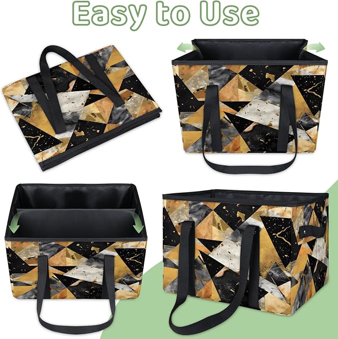 Reusable Grocery Bag Foldable Shopping Tote Bag with Handles Reusable Shopping Bags Large Kitchen Grocery Bags