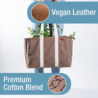 CleverMade Collapsible LUXE Tote - Reusable Grocery Shopping Storage Bag Organizer w/Handles Reinforced Bottom