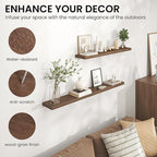Heimlove Floating Shelves for Wall,16 inchs Shelf for Small Bathroom,Mounted Storage & Display Wood Shelves for Bedroom,Livin