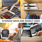 4 PCS Set Compression Packing Cubes for Travel, Lightweight Packaging Organizer Bags for Carry On Space Saving, Travel Essent