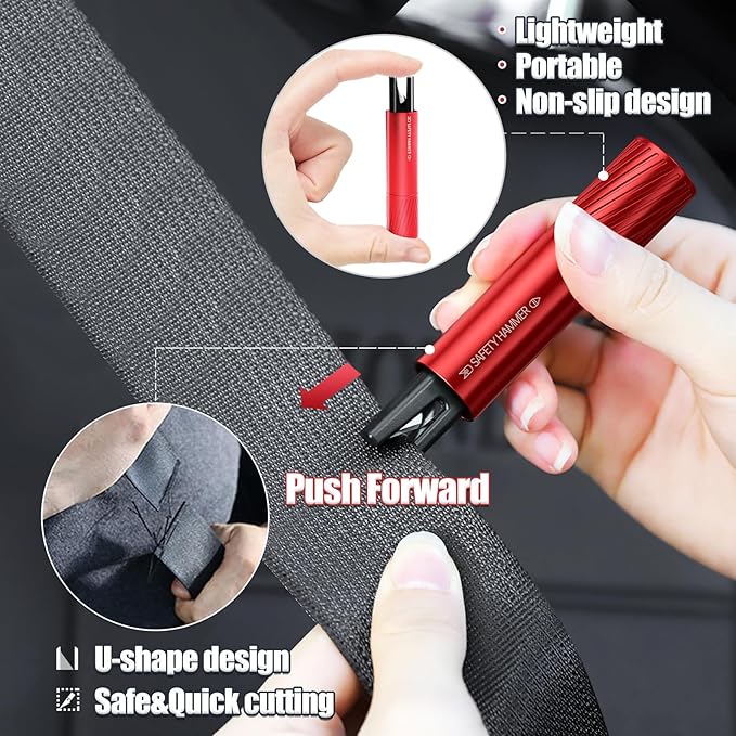 4 Pack Car Window Breaker and Seatbelt Cutter,Auto Rescue Tool,Safe Hammer Car Window Breaker for Land and Underwater,Window 