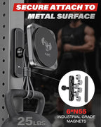 A2C Magnetic Phone Holder for Gym, Aluminum Alloy Base Attach to Metal & Non-Metal Surfaces, Gym Phone Mount for MagSafe iPhone 12-17 Series, Ideal Gym Essentials for Workouts Recording