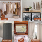 Closet Rods for Hanging Clothes, 17-70 Inch Stepless Adjustable Closet Rod, 1.3 Inch Heavy Duty Metal Clothes Hanging Rod, Ex