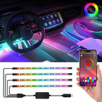 Car Led Lights Interior,Car Ambient Lighting,Inside Lights for Car,APP Control 16 Million Colors Music Sync,DIY Mode Multicolor Led Lights for Car Interior,Trucks,SUVs,12V USB Power