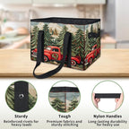 Reusable Grocery Bags Heavy Duty Shopping Bags Foldable Large Tote Bags with Long Handles & Hard Bottom