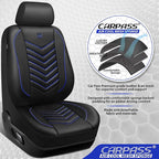 CAR PASS 3D Foam Mesh Leather Car Seat Covers Front Seats, Breathable Front Seat Cover for Cars, Comfortable Universal Fit fo
